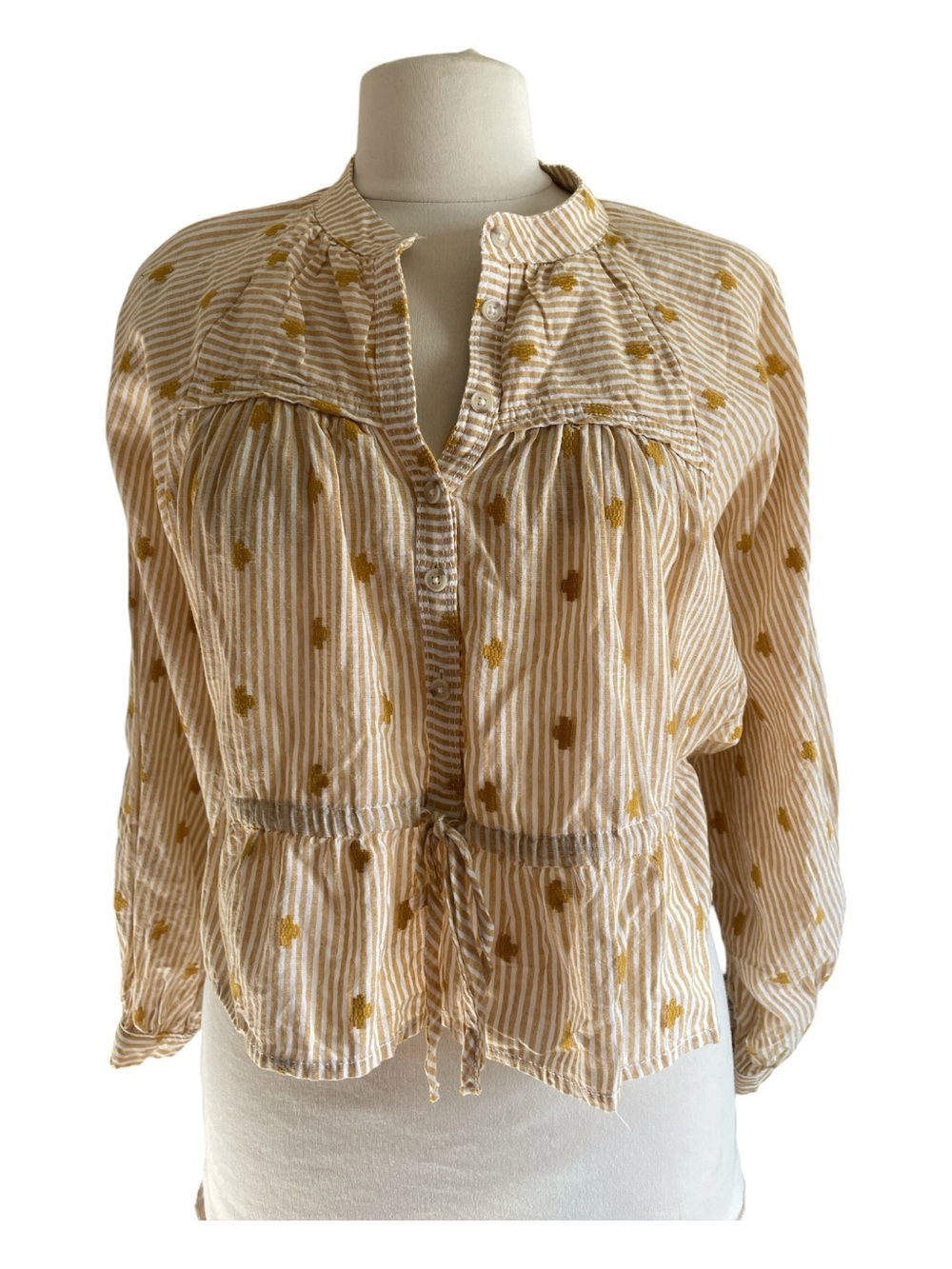 Pilcro Sidney Cinched Waist Batwing Blouse Size XXS